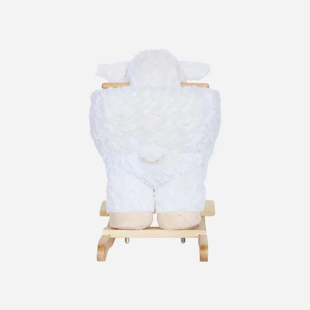 Rocking chair enfant mouton blanc douillet chambre bébé design scandinave