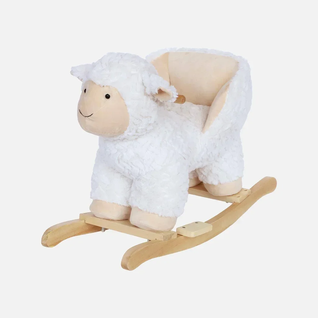 Rocking chair enfant mouton blanc douillet chambre bébé design scandinave