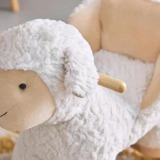 Rocking chair enfant mouton blanc douillet chambre bébé design scandinave