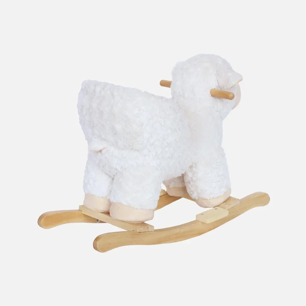 Rocking chair enfant mouton blanc douillet chambre bébé design scandinave