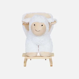 Rocking chair enfant mouton blanc douillet chambre bébé design scandinave