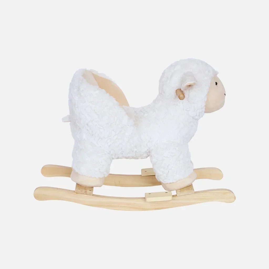 Rocking chair enfant mouton blanc douillet chambre bébé design scandinave