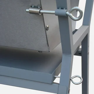 Rôtissoire inox motorisée Mathurin - Tournebroche inclinable 25kg avec housse protection