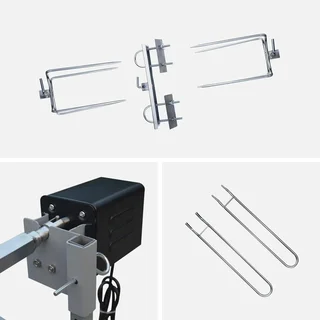 Rôtissoire inox motorisée Mathurin - Tournebroche inclinable 25kg avec housse protection