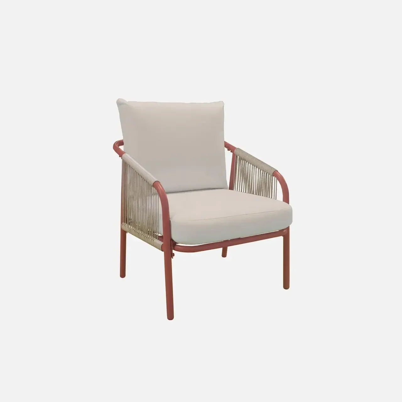 Salon de jardin Fiora 4 places acier avec coussins confortables