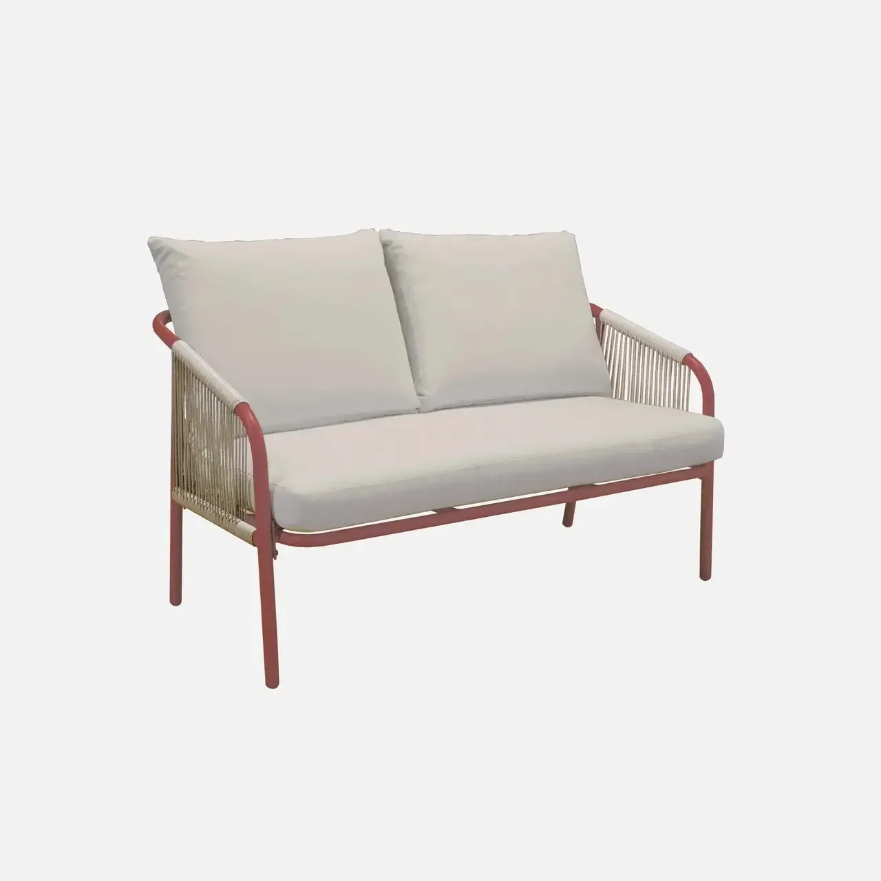 Salon de jardin Fiora 4 places acier avec coussins confortables