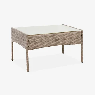 Salotto da giardino 4 posti rattan sintetico Moltès - Divano, poltrone e tavolino