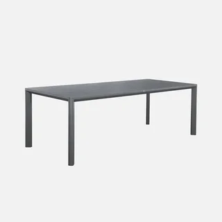 Salon de jardin aluminium 4 places table chaises banc extérieur design