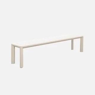 Salon de jardin aluminium 4 places : table, chaises et banc design