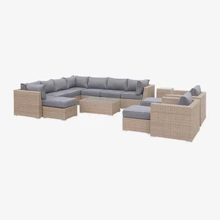 Set Giardino Rattan Intrecciato Rotondo 12-14 Posti Verona
