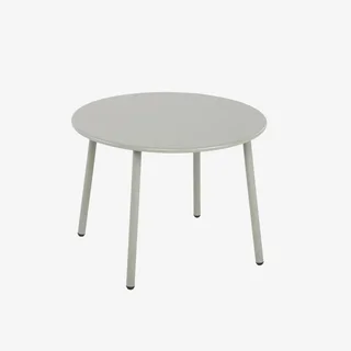 Salon jardin 4 places acier cordage beige kaki design contemporain