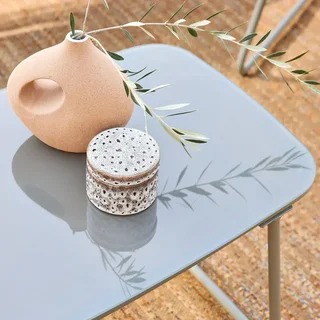 Salon de jardin 4 places acier et cordage Modena design contemporain