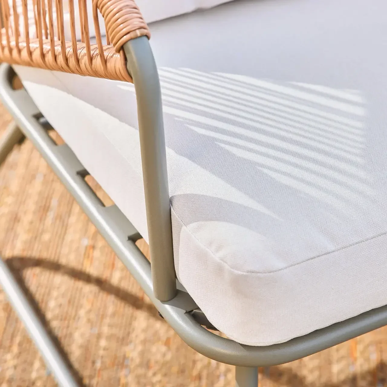 Salon de jardin 4 places acier et cordage Modena design contemporain