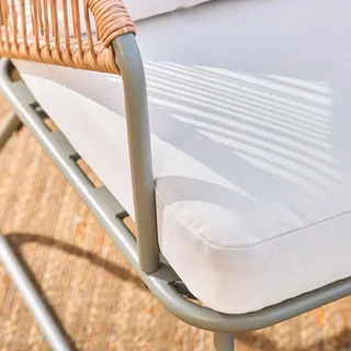 Salon de jardin 4 places acier et cordage Modena design contemporain