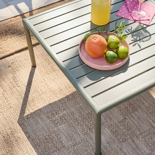 Conjunto de jardín modular 4 plazas aluminio caqui Arcadia
