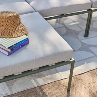 Conjunto de jardín modular 4 plazas aluminio caqui Arcadia