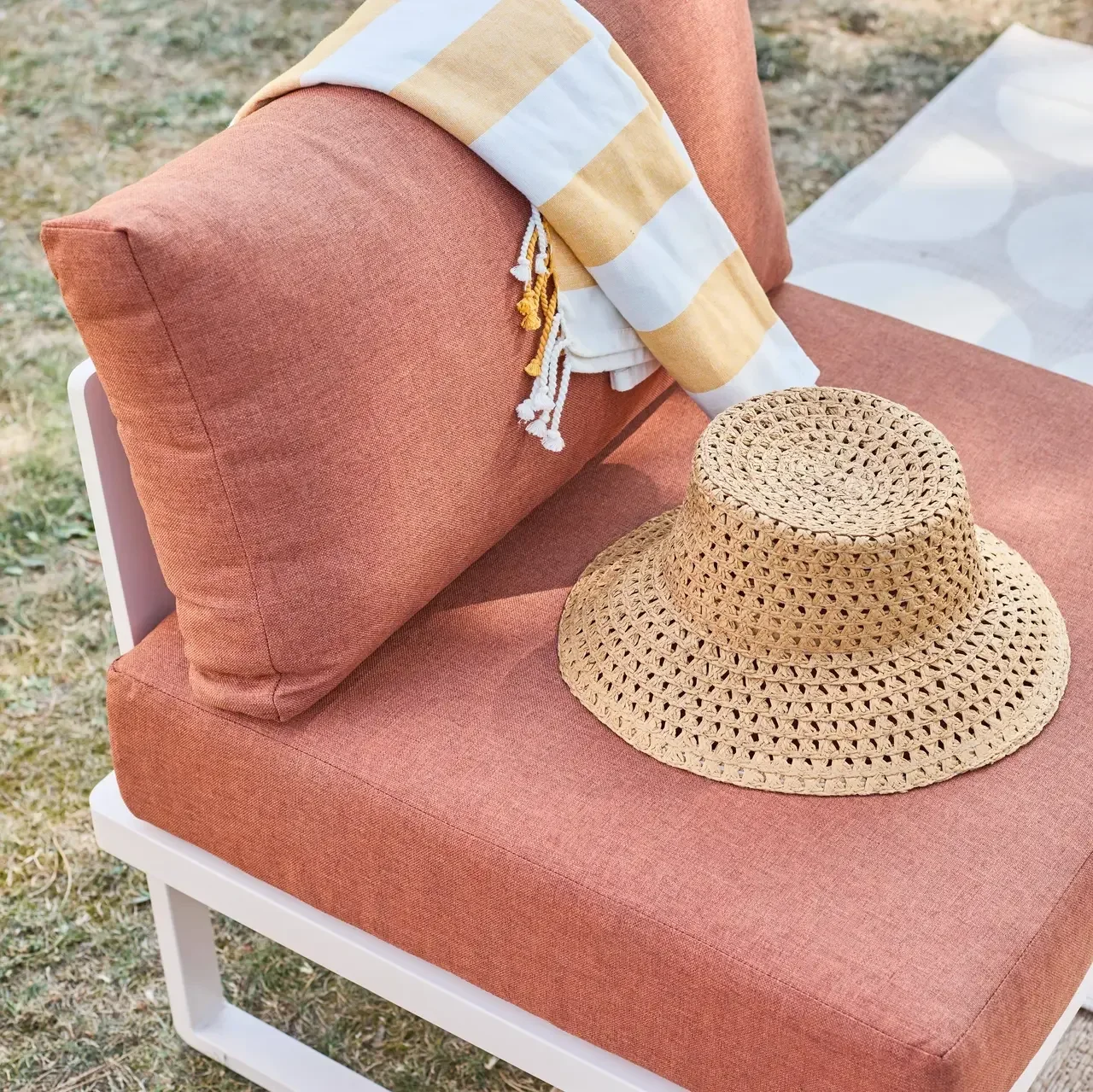 Salon de jardin 4 places aluminium modulable inclinable Clea