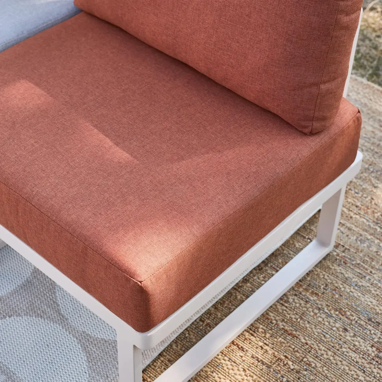 Salon de jardin 4 places aluminium modulable inclinable Clea