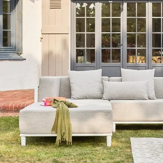 Conjunto de Jardim Modular em Alumínio 4 Lugares com Almofadas Removíveis