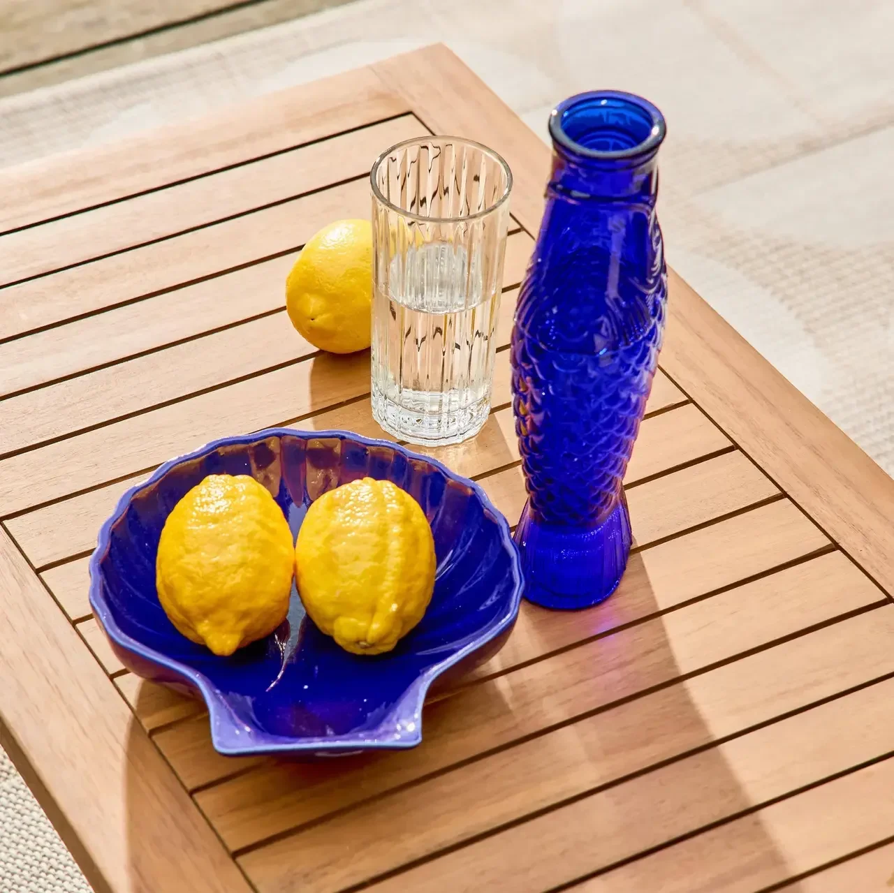 Conjunto jardim 4 lugares madeira acácia FSC com almofadas desenfundáveis