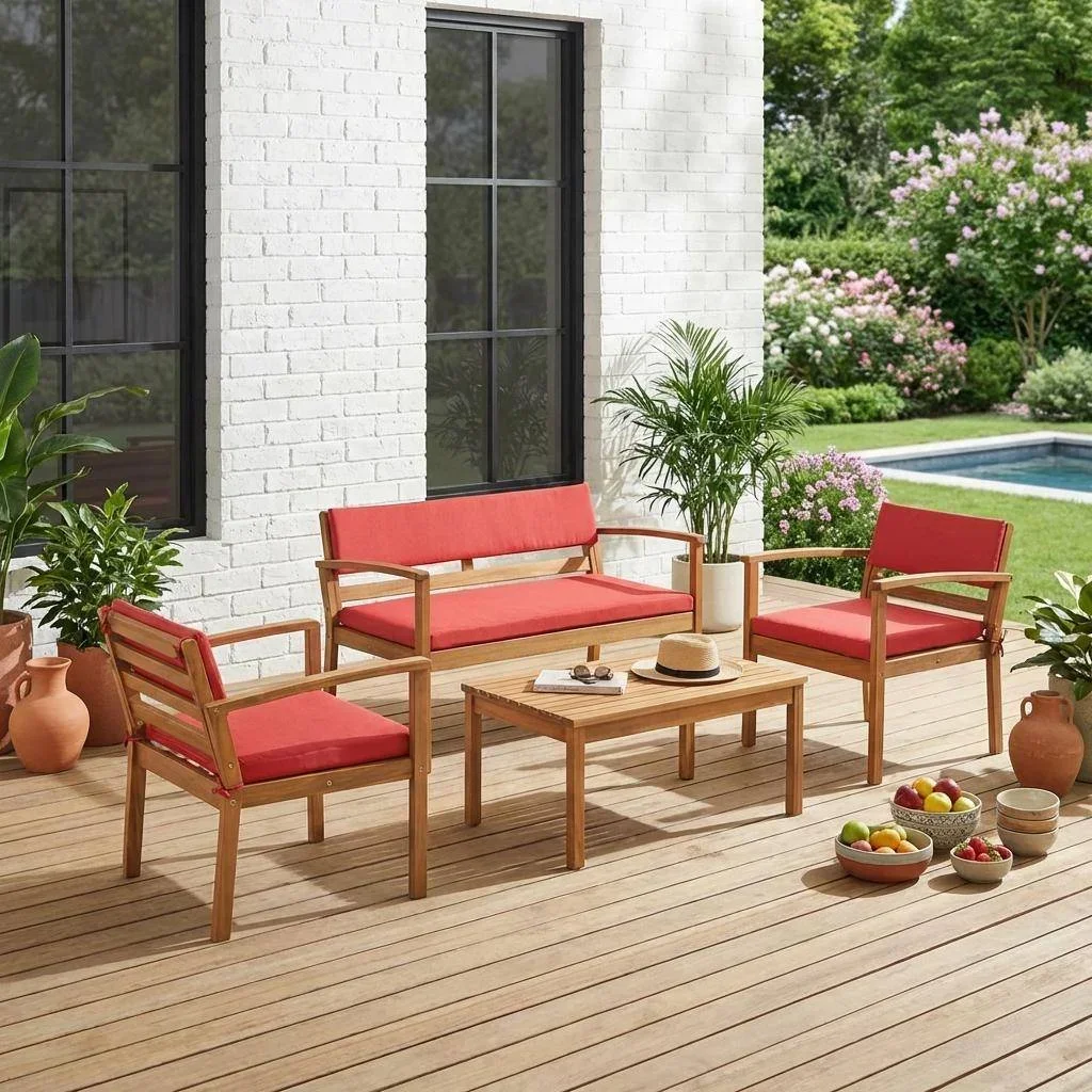 Salon de jardin 4 places bois acacia FSC Komoda