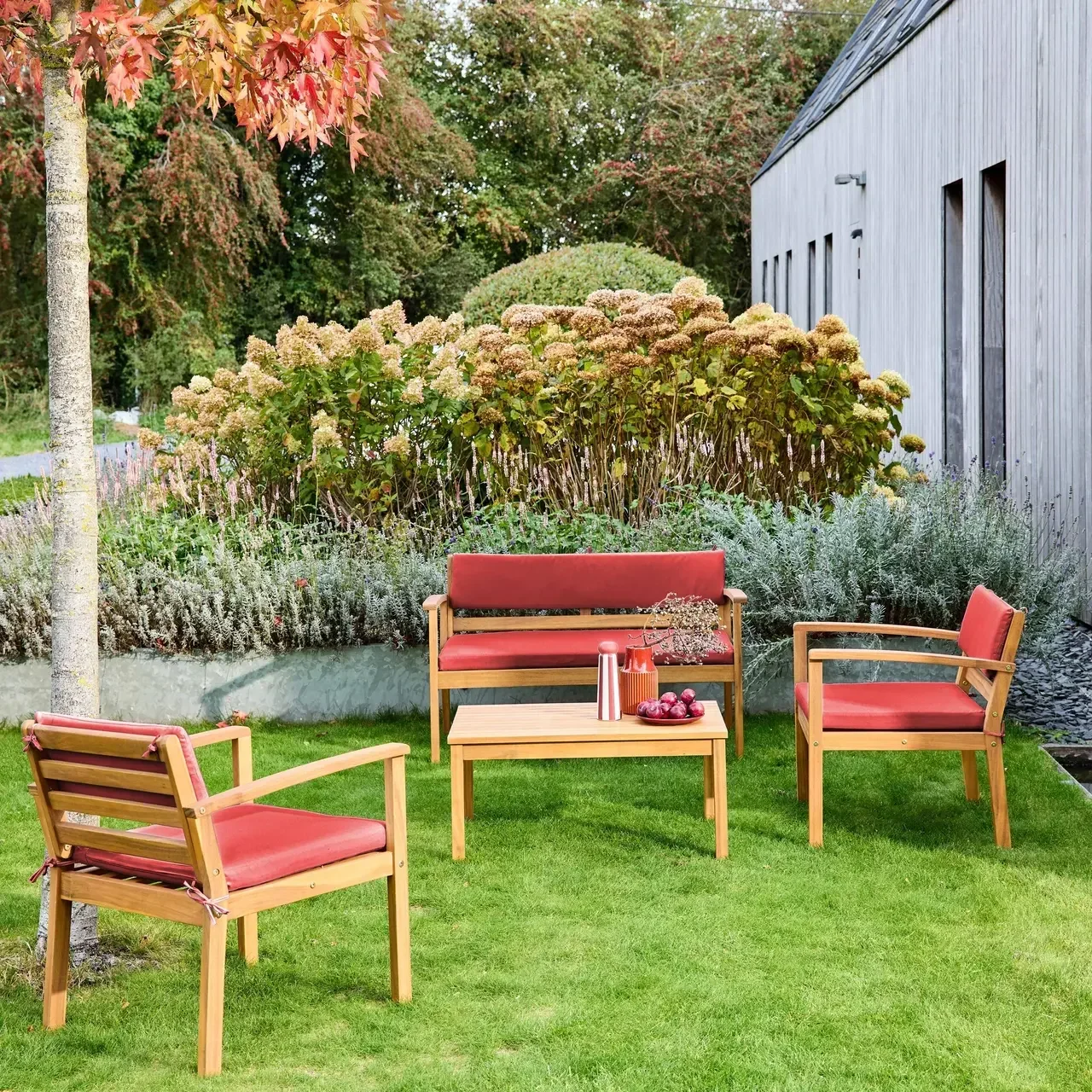 Salon de jardin 4 places bois acacia FSC Komoda