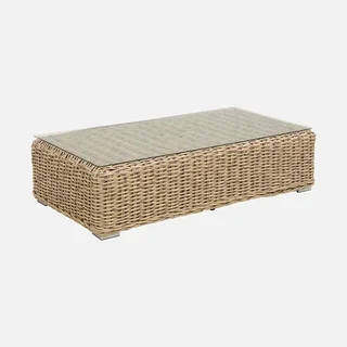 Conjunto jardim Gubbio 4 lugares XXL resina alumínio bege terraço exterior