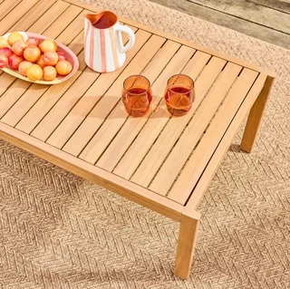 Salotto Giardino 5 Posti Legno Acacia Corde Intrecciate Elomi