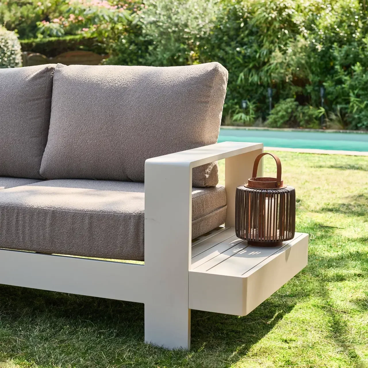Set da Giardino Alluminio 5 Posti Alore - Divano Poltrone Tavolino