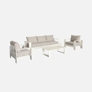 Set da Giardino Alluminio 5 Posti Alore - Divano Poltrone Tavolino