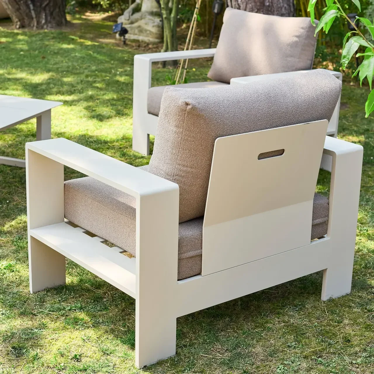 Set da Giardino Alluminio 5 Posti Alore - Divano Poltrone Tavolino