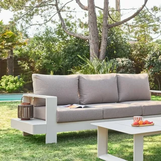Set da Giardino Alluminio 5 Posti Alore - Divano Poltrone Tavolino