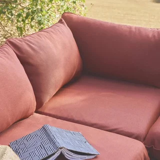 Salotto da giardino angolare 5 posti legno acacia Burgos comfort