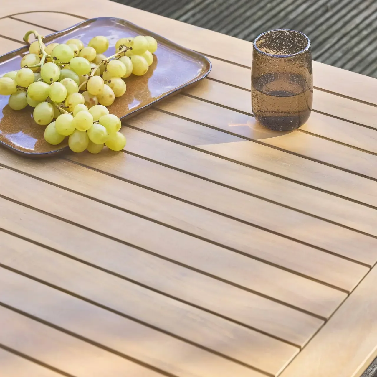 Salotto da giardino angolare 5 posti legno acacia Burgos comfort