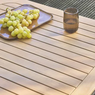 Salotto da giardino angolare 5 posti legno acacia Burgos comfort