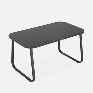Set giardino metallo 4 posti Silvi stile industriale terrazzo balcone
