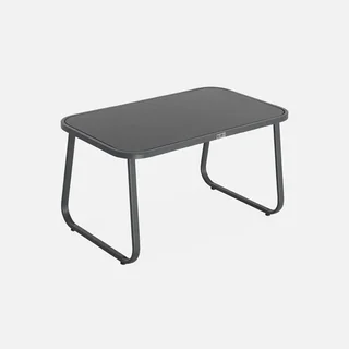 Set giardino Silvi 4 posti, metallo antracite e textilene nero