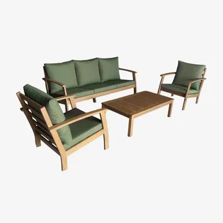 Set giardino 5 posti legno acacia FSC Ushuaïa - Tavolo divano 2 poltrone