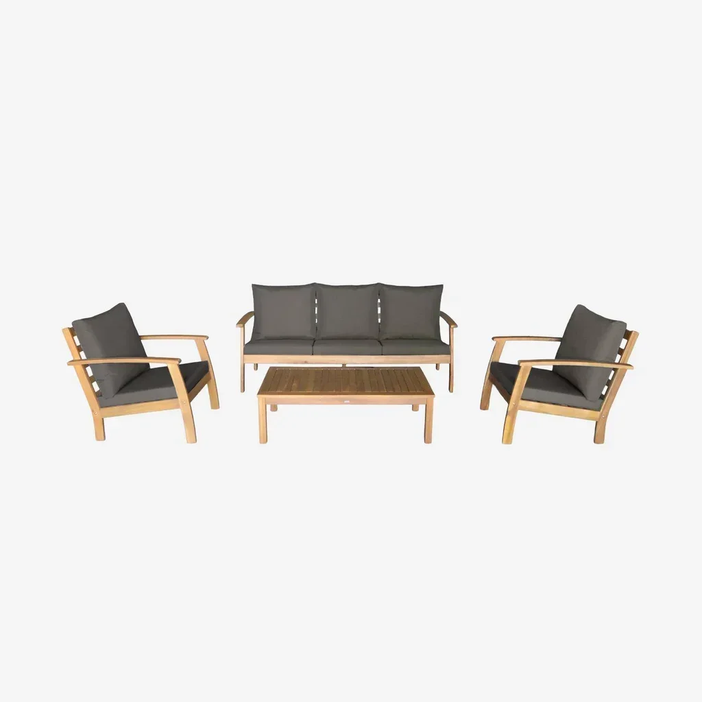Set giardino 5 posti legno acacia FSC Ushuaïa