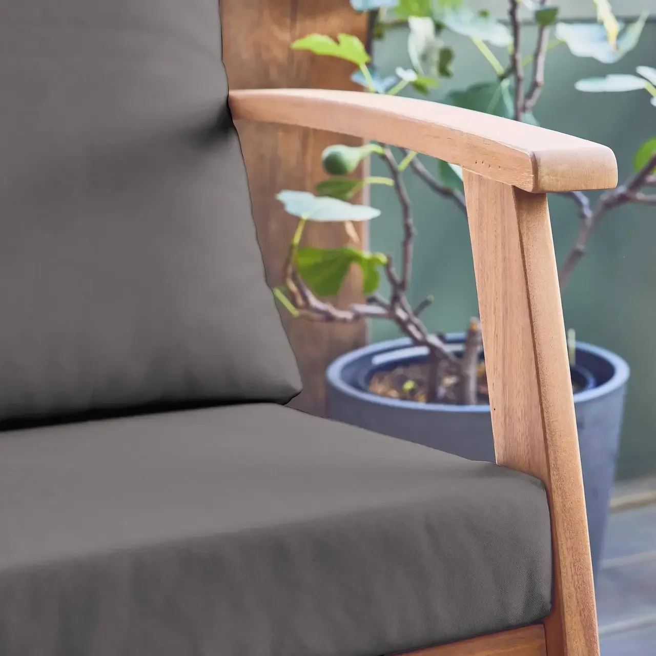 Set giardino 5 posti legno acacia FSC Ushuaïa