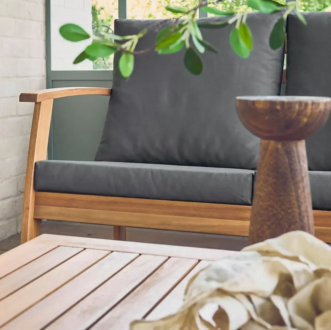 Set giardino 5 posti legno acacia FSC Ushuaïa