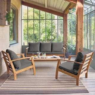 Set giardino 5 posti legno acacia FSC Ushuaïa
