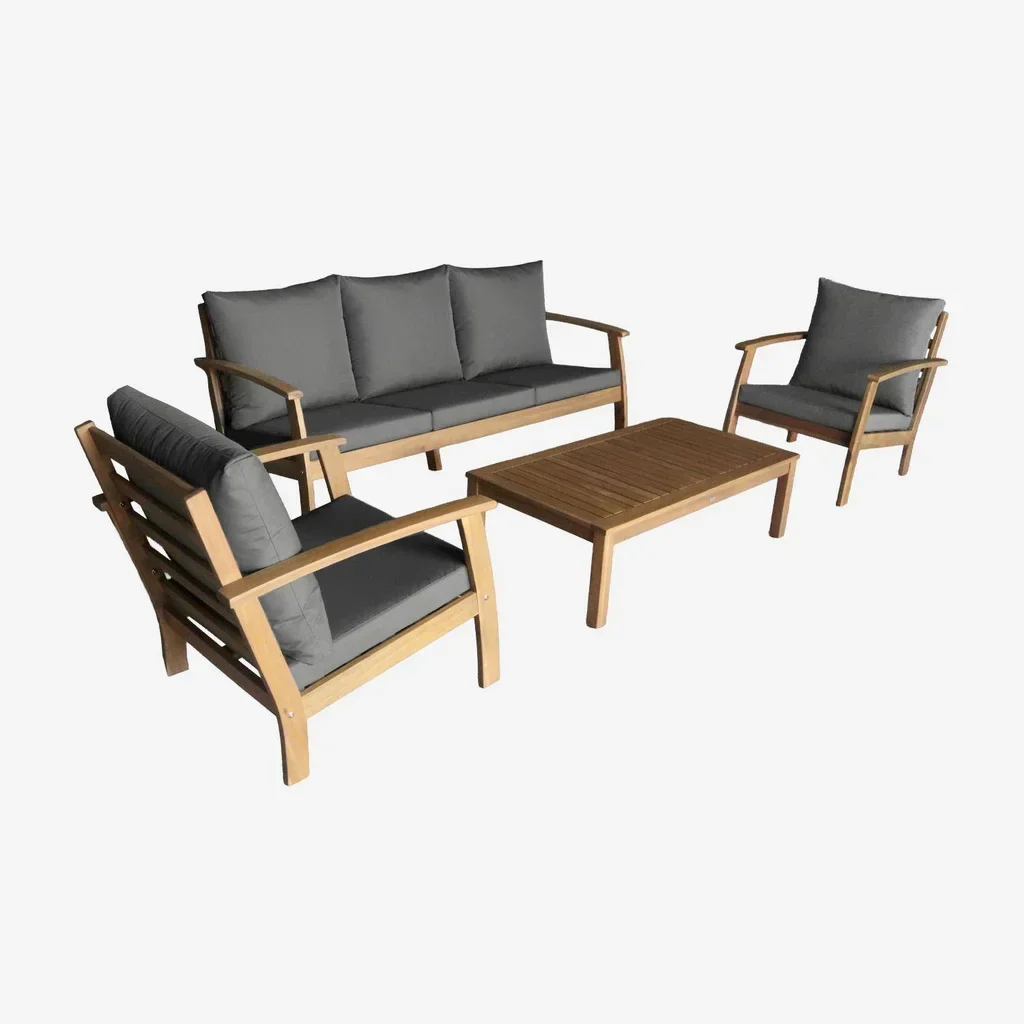Set giardino 5 posti legno acacia FSC Ushuaïa