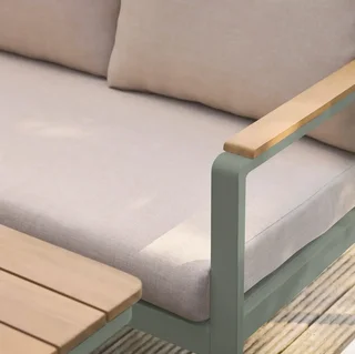Gartenmöbel Set 8 Personen Akazienholz Aluminium Pampas Terrasse Esstisch