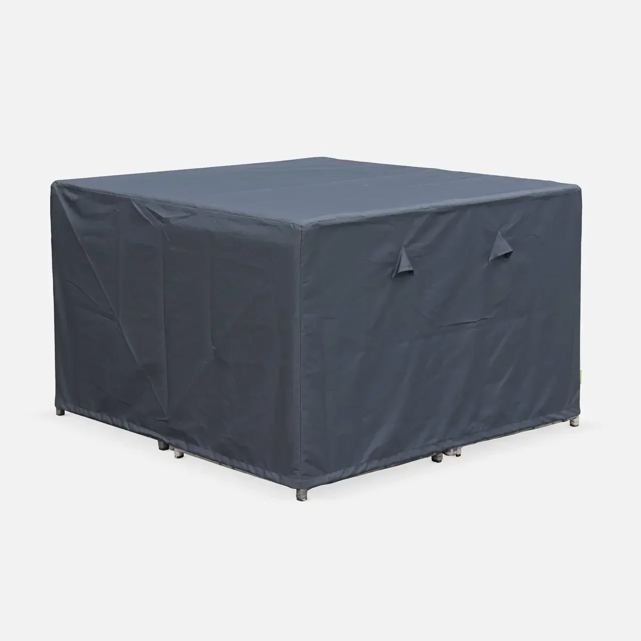 Set giardino incassabile 8 posti rattan sintetico con copertura protettiva
