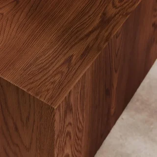 Set de 2 tables basses gigognes carrées bois naturel salon