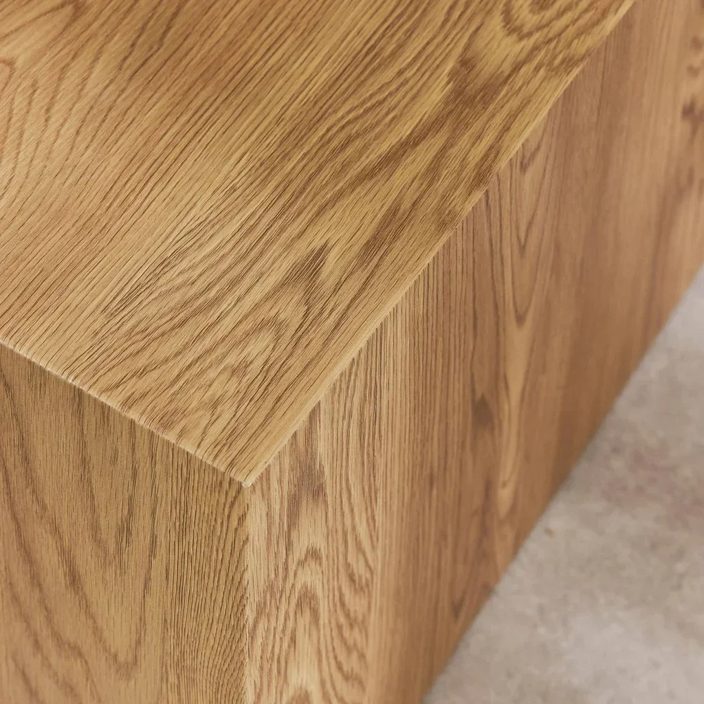 Set de 2 tables basses gigognes carrées finition bois naturel Sylva