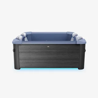 Spa gonflable carré 160cm 6 places balnéo avec appuie-têtes et filtration