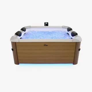 Spa quadrado 160 cm 6 lugares hidromassagem com LED e capa térmica