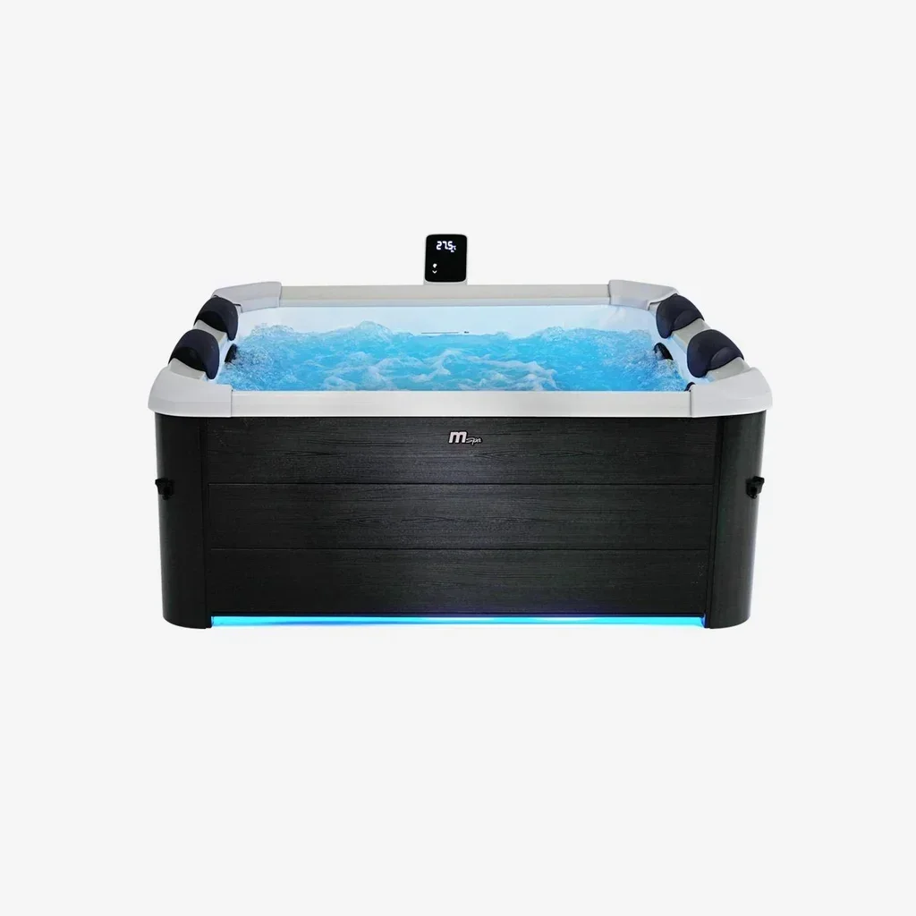 Spa Oslo carré 160cm 6 places hydromassage 120 jets bâche thermique LED connecté